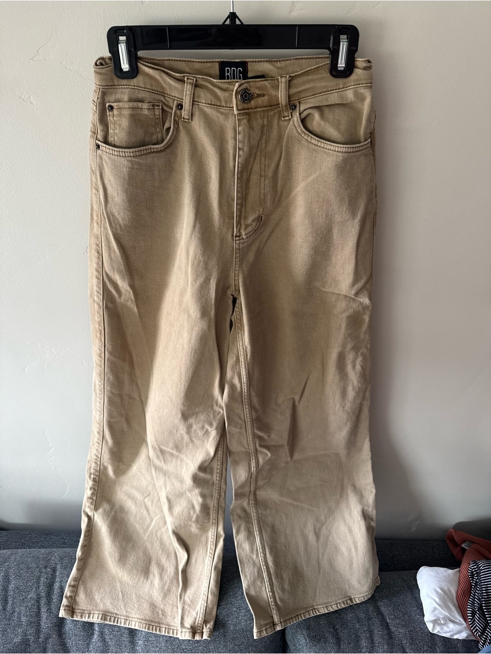 BDG Wide-Leg Chinos in Tan